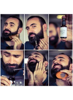 Monster&Son Premium 7-Item Organic Beard Kit - Beard Oil, Beard Balm, Beard Brush, Beard Comb, Scissors, Canvas Travel Bag - Male Grooming Kit In Gift Box - Great Mens Birthday Gift - Father'S Day  - Image 4