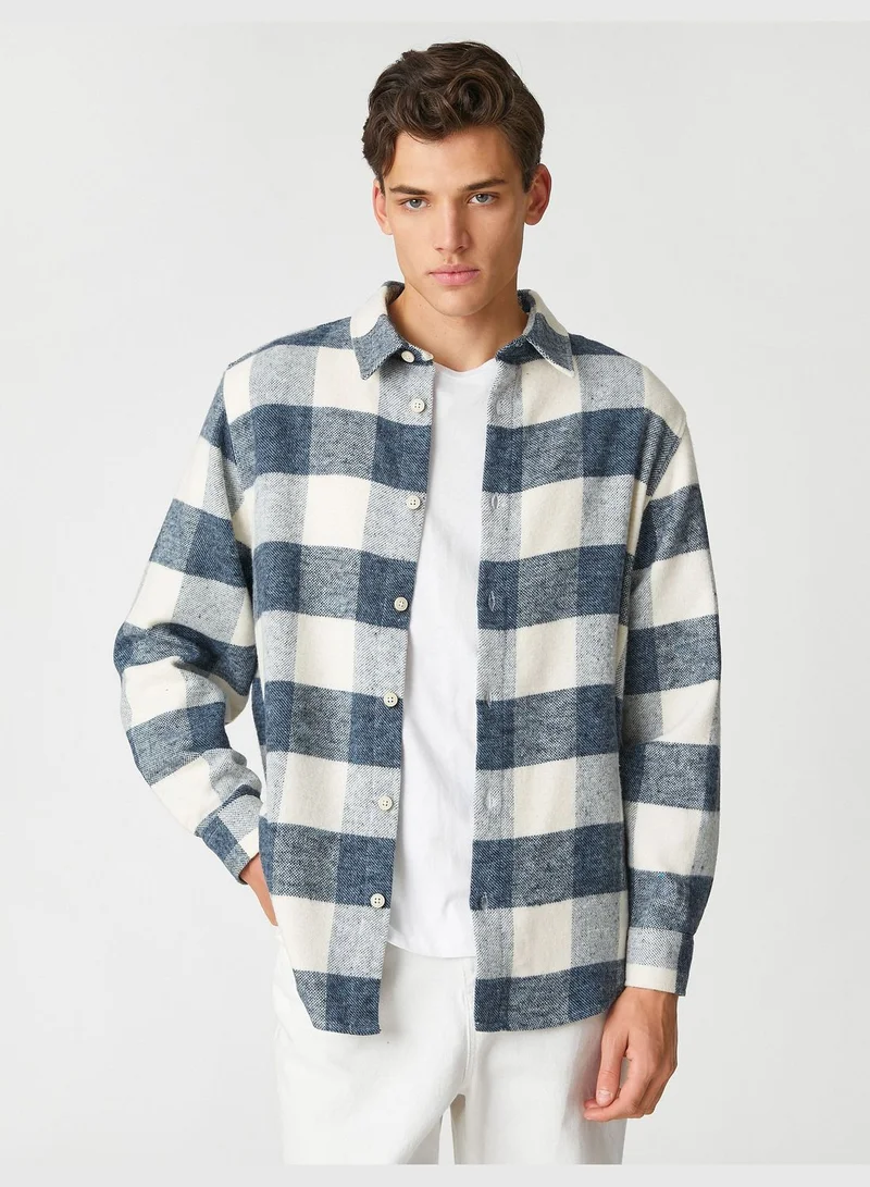 كوتون Check Plaid Shirt
