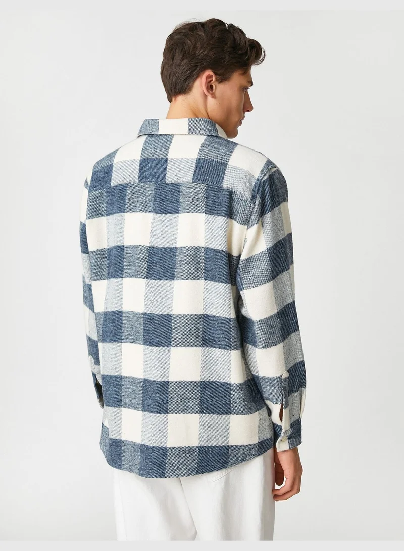كوتون Check Plaid Shirt