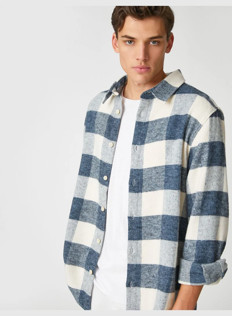 كوتون Check Plaid Shirt