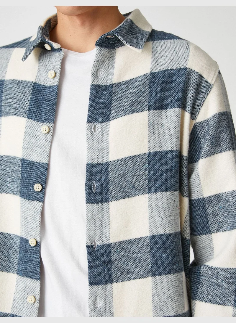 كوتون Check Plaid Shirt
