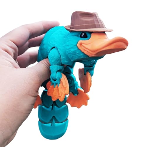 VUNDO 3D Printed Articulated Platypus, Flexible Dynamic Animals Toys,Easter Basket Stuffers Prefilled Easter Egg Fillers, Adults Fidget Toys for Autism ADHD (Small-6Inch) - Image 1