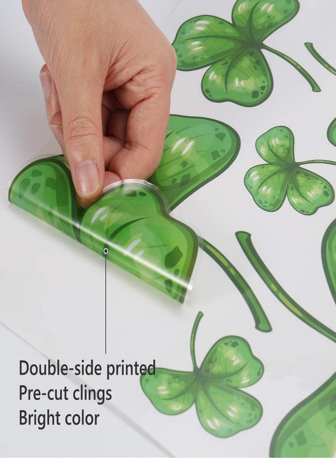 Rotumaty 14 Sheets St. Patrick’s Day Wall Sticker Decorations, Large Shamrock Wall Decals for Home School Office Decor Party Supplies Ornaments, 108 PCS - Image 4