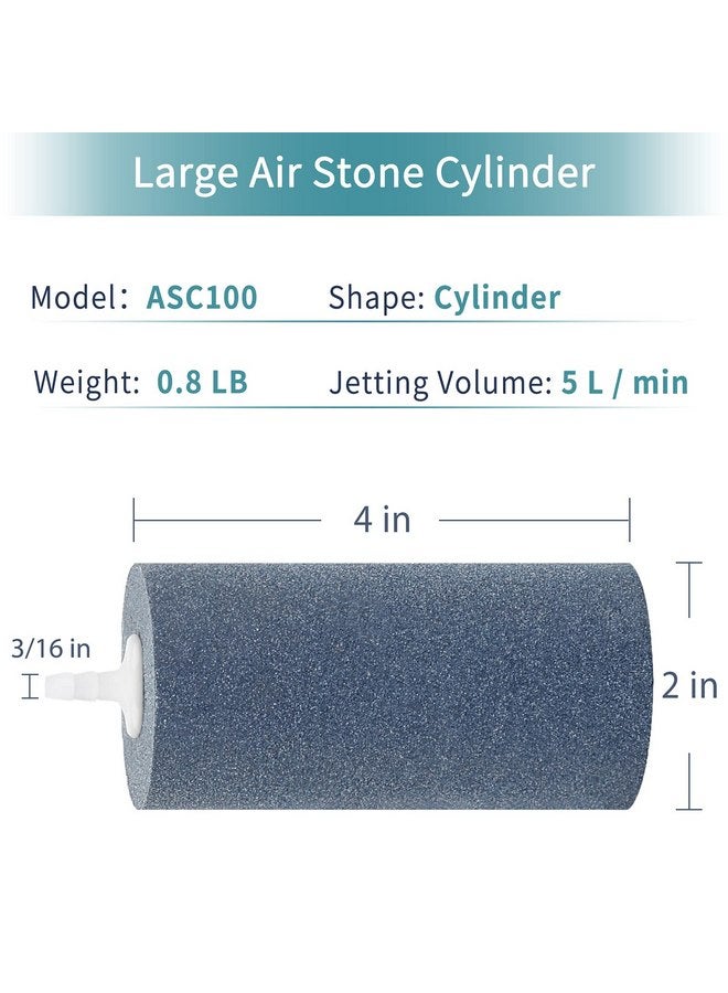Pawfly Aquarium 4 Inch Air Stone Cylinder for Larger Pumps Bubble Diffuser Release Tool for Buckets Fish Tanks Outdoor Garden Ponds and DWC Reservoirs, 4 Pack - Image 3