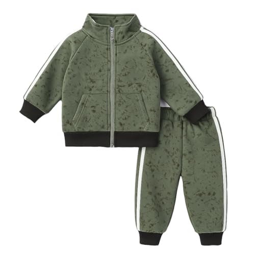Bold N Elegant Kids Tracksuit Winter Fleece Lined Jacket & Joggers | Warm Trendy Zipper Sweatshirt with Track Pants Winter Co-ord Set for Infant Toddler Baby Boys - Image 1