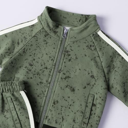 Bold N Elegant Kids Tracksuit Winter Fleece Lined Jacket & Joggers | Warm Trendy Zipper Sweatshirt with Track Pants Winter Co-ord Set for Infant Toddler Baby Boys - Image 3