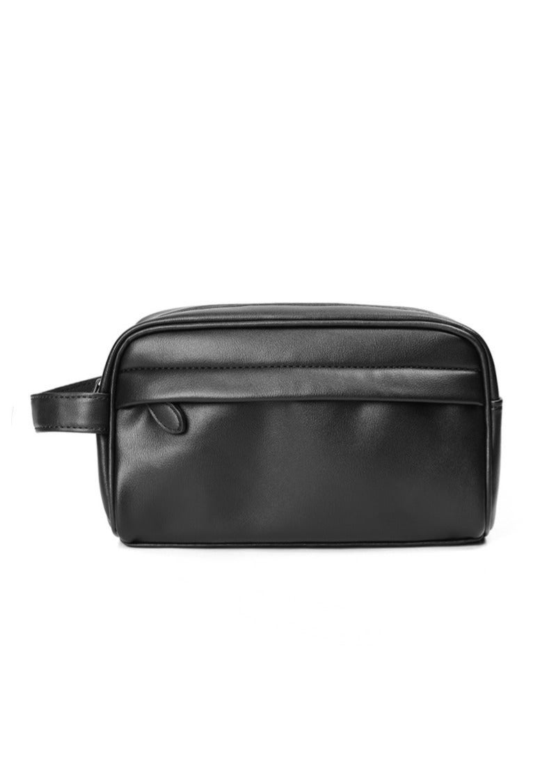 Bukela Men's Business Clutch Large Capacity Casual Washing Bag Clutch Wallet Black - Image 1