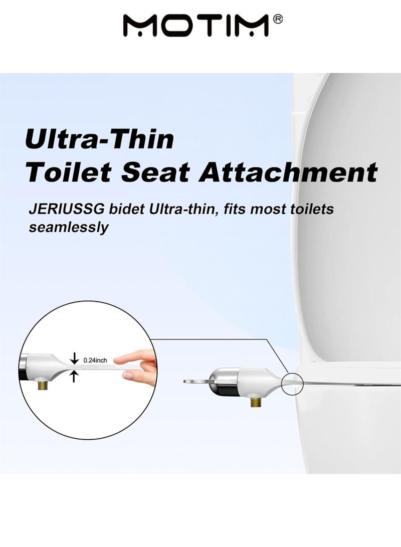 Motim Bidet Attachment for toilet Non-Electric Bidet Attachment for toilet Seat with Stainless Steel Regulator Adjustable Water Pressure Rear and Feminine Wash - Image 4