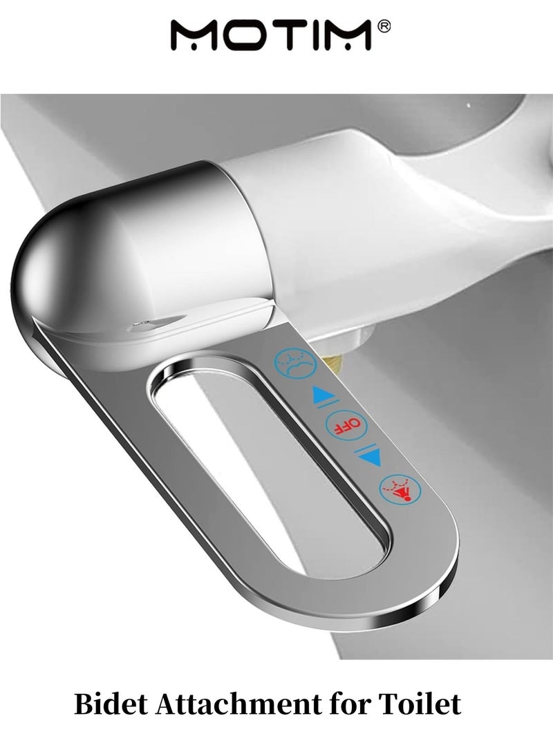 Motim Bidet Attachment for toilet Non-Electric Bidet Attachment for toilet Seat with Stainless Steel Regulator Adjustable Water Pressure Rear and Feminine Wash - Image 1