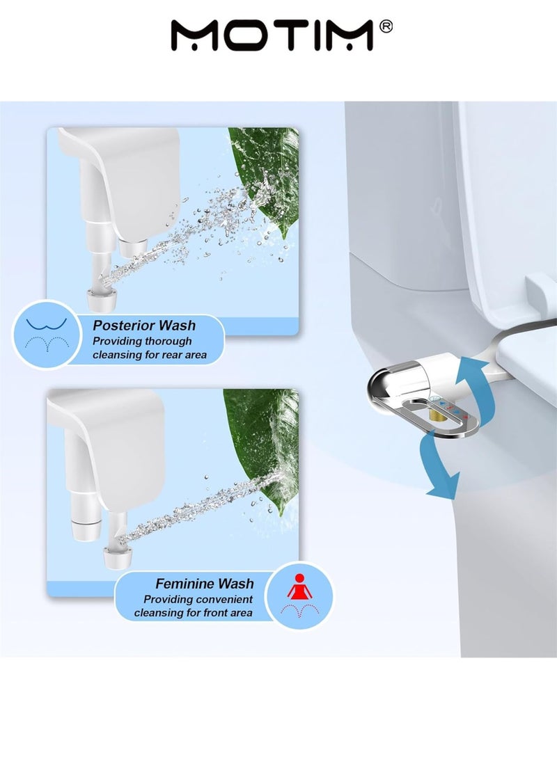 Motim Bidet Attachment for toilet Non-Electric Bidet Attachment for toilet Seat with Stainless Steel Regulator Adjustable Water Pressure Rear and Feminine Wash - Image 3