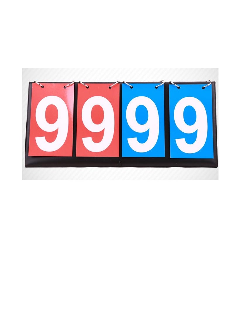 DUNISO 4-Digit Portable Desktop Scoreboard Flipper, Volleyball, Basketball, Table Tennis, Football And Other Sports Scoreboards - Image 1