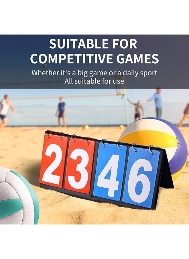 DUNISO 4-Digit Portable Desktop Scoreboard Flipper, Volleyball, Basketball, Table Tennis, Football And Other Sports Scoreboards - Image 4