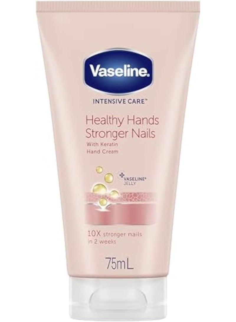 Vaseline Hand Cream, Healthy Hands and Stronger Nails Hand and Nail Cream (75 ml)