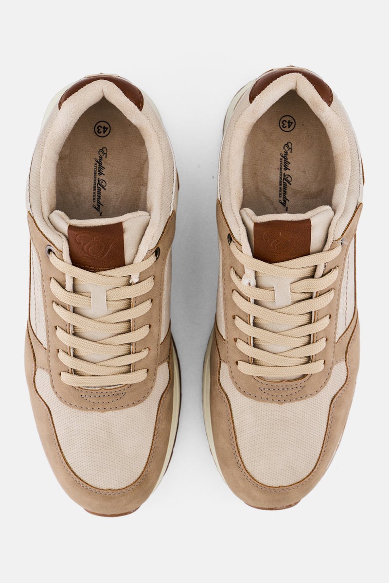 English Laundry Men Comfort Eco Low Lace Up Shoes, Beige - Image 3