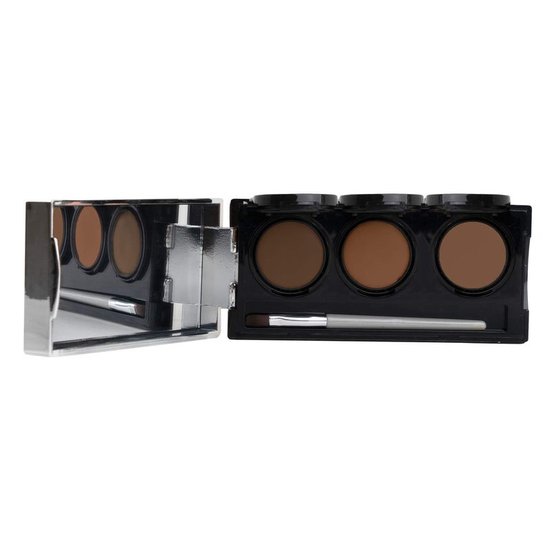 dermaflage Full Coverage Concealer Palette, Waterproof Concealer Cream, 3 Colors + Brush, by Dermaflage - Image 1