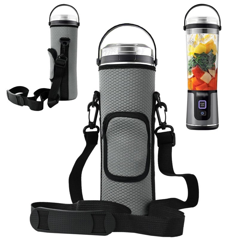 Storage Bag for Ninja Portable Blender Dust Cover Sleeve with Shoulder Strap Accessory Pocket for Ninja BC151NVBC51NVBC151BKBC151CRBC151EM BC151PRBC151WHBC155PS Portable Blender Grey Lozenge