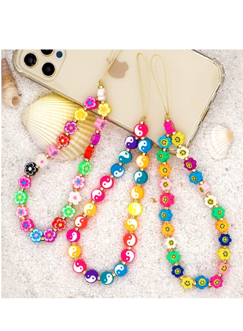 SYOSI 480PCS Fruit Flower Polymer Clay Beads, 24 Style Cute Smiley Heart Mushroom Clay Beads Charms for Jewelry Necklace Earring Making, DIY Bracelet Making Kit Accessories for Women Girls - Image 4