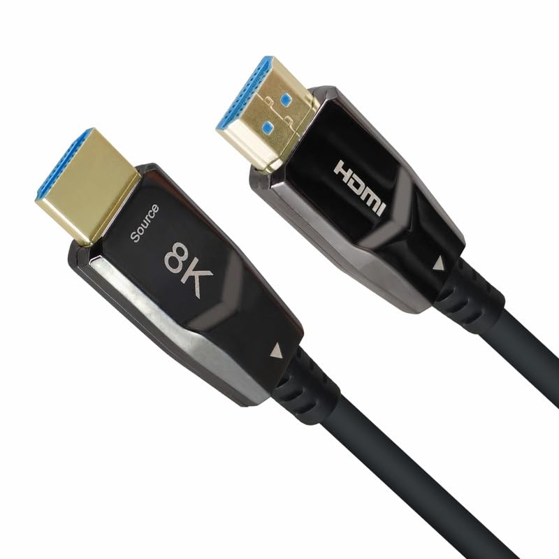 MX 8K HDMI 2.1 Fiber Optic Cable 15m (49.2FT) – Ultra High Speed 48Gbps AOC HDMI Cable with eARC, HDR10, Dolby Vision, HDCP 2.3, CL3 In-Wall Rated, 4K 120Hz, 8K 60Hz, Long Distance Cord - Image 1