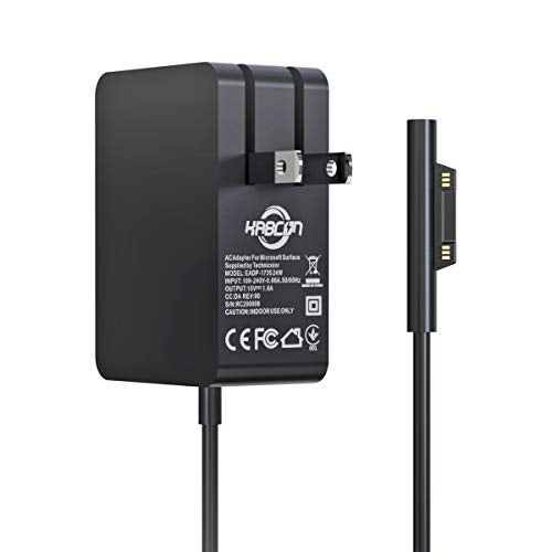 KABCON Charger Compatible for Surface Go/Go 2/Go 3 Surface Pro 4 Core m3 Surface Pro 3 Core m3 Surface Pro 2017 Core m3 Tablet Surface Laptop Core m3, Power Supply Adapter 24W 15V 1.6A with Travel Bag - Image 1
