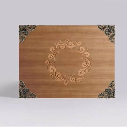 Geesatis 20-Pack Antique Bronze Corner Protectors - Decorative Edge Guards for Photo, Books, Albums, Jewelry Boxes & Gifts (2.5x1.8 inch) - Rustic Vintage Craft Supplies - Image 5