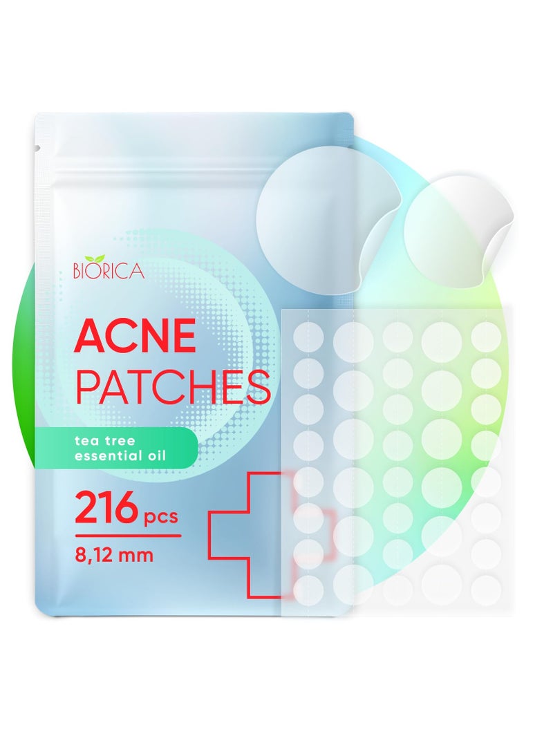 BIORICA Pimple Patches for Face with Tea Tree Oil. Hydrocolloid Acne Pimple Patches. Blemish Patches, Acne Dots, Pimple Stickers, Acne Patch and Pimple Patch  - Image 1