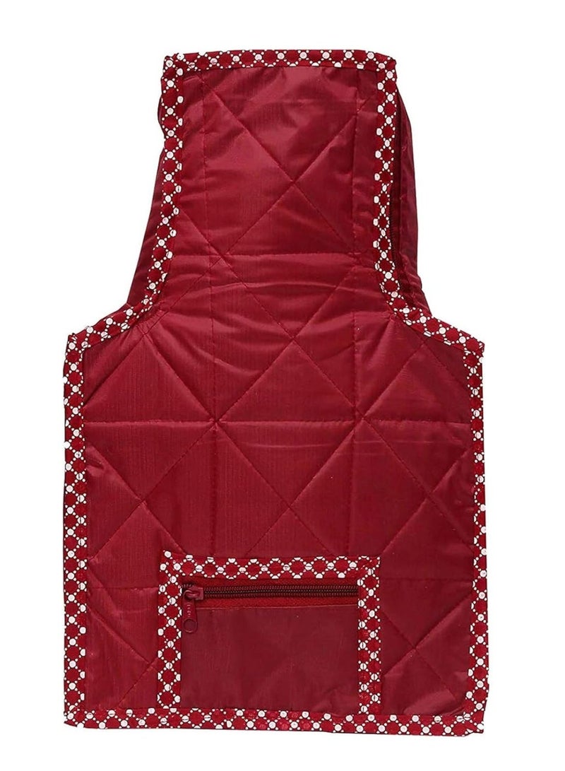 atorakushon 2 Piece Multipurpose 1 Saree cover 1 blouse cover Pillow cover for Wedding Gift Wardrobe Organizer Maroon - Image 3
