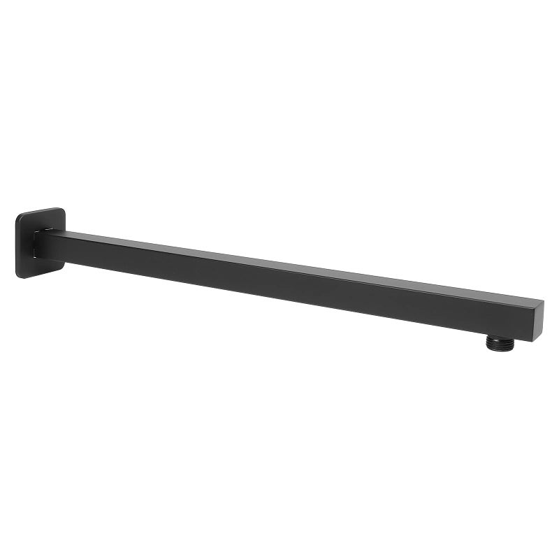 HarJue Shower Arm Rain Shower Head Extension Extender With Flange and Teflon Tape Made of Thicken Stainless Steel for Bathroom Rainfall Shower 20 Inch Matte Black