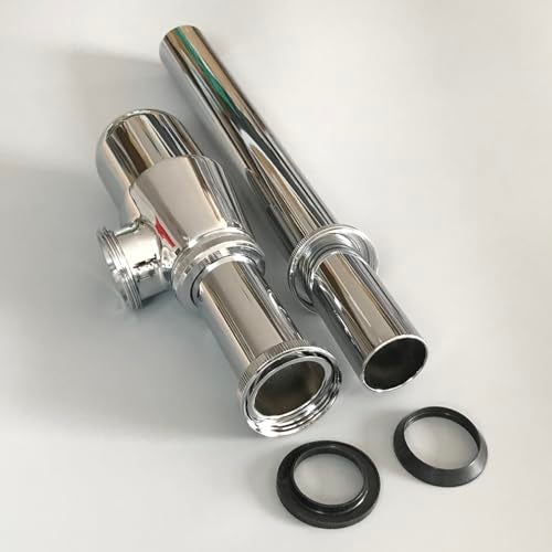 ecoartheating Classical Basin Bottle Trap Chrome Sink Bathroom Waste Pipe 1-1/4 inch Slip Inlet Drain Tube Kit - Image 5
