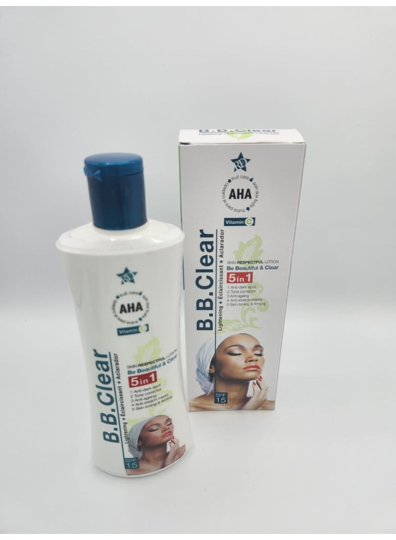 B.B.clear AHA 5 in 1 Lotion 300ml + Soap 250g - Pack of 2 - Image 3