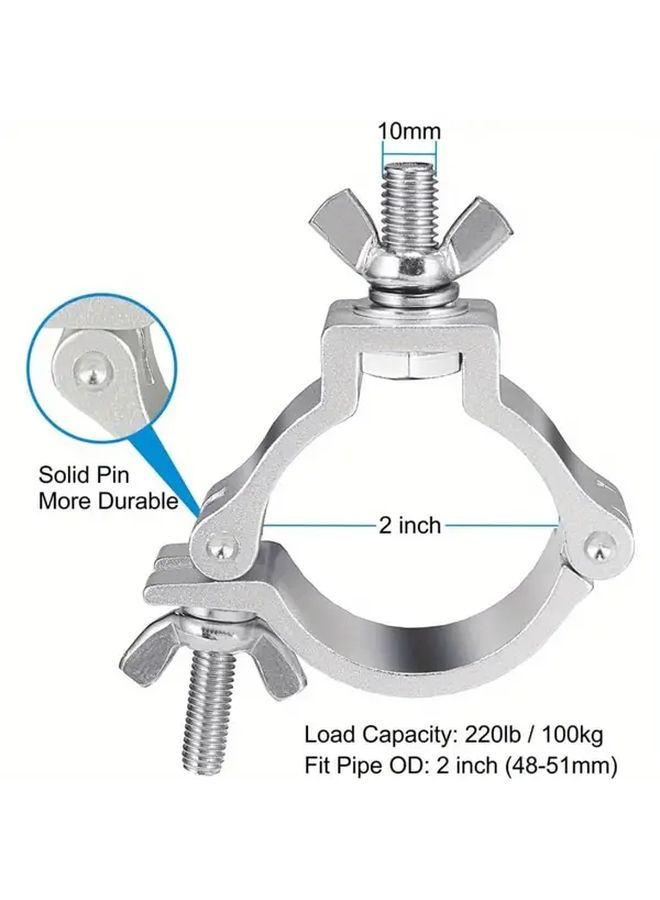 10 Pack Heavy Duty 220 Lb Truss O Clamps Professional Stage Lighting Clamps With Adjustable Tightening Lever For DJ Theater Concerts Events Compatible With 48 To 52 Mm Od Pipes Tubes Variant - Image 2
