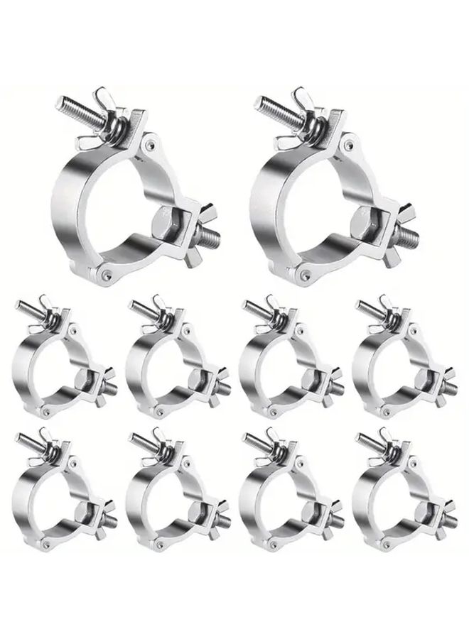 10 Pack Heavy Duty 220 Lb Truss O Clamps Professional Stage Lighting Clamps With Adjustable Tightening Lever For DJ Theater Concerts Events Compatible With 48 To 52 Mm Od Pipes Tubes Variant - Image 1