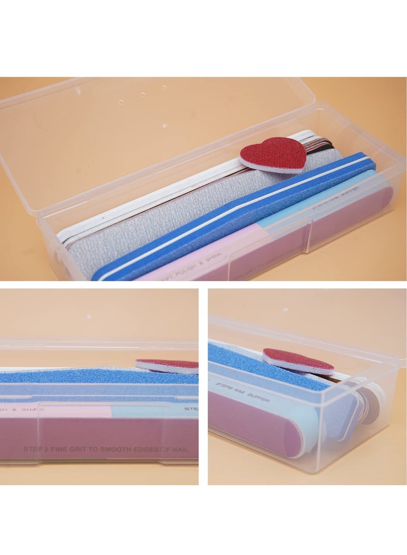 Excefore Manicure Tool Box, 6 Pieces Clear Box for Nail Tool, Transparent Personal Nail Box for Manicure, Plastic Nail Art Tool Box Storage Organizer Case Container for Organizing (7.5x2.5x1.5 Inch) - Image 5