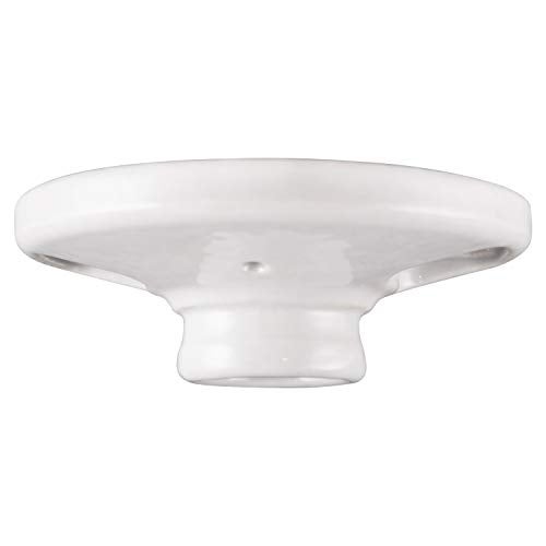 UltraPro Porcelain Lampholder, Medium Base, Indoor Lighting, Mount on 3-1/4” or 4” Box, UL Listed, White, 18304 - Image 1