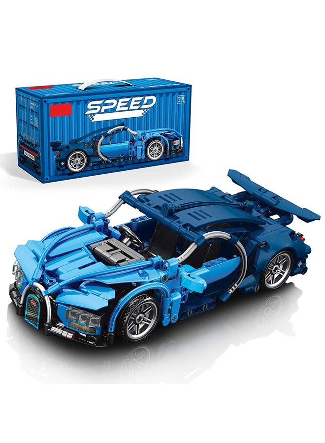 XiuWoo 1:18 Super Sports Car Model Building Bricks Sets - 473 pcs MOC Rally Car Raceing Engineering Toys for Play and Display - Model Toy Gift Idea for Adults Boys  - Image 1