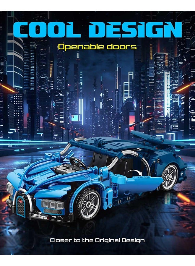 XiuWoo 1:18 Super Sports Car Model Building Bricks Sets - 473 pcs MOC Rally Car Raceing Engineering Toys for Play and Display - Model Toy Gift Idea for Adults Boys  - Image 2