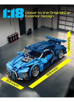 XiuWoo 1:18 Super Sports Car Model Building Bricks Sets - 473 pcs MOC Rally Car Raceing Engineering Toys for Play and Display - Model Toy Gift Idea for Adults Boys  - Image 5
