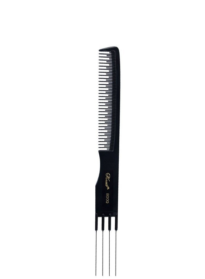 KREST Barber Salon Lift Comb Teaser Metal Pik #8000 Hair Tool SB-K8000-BLK