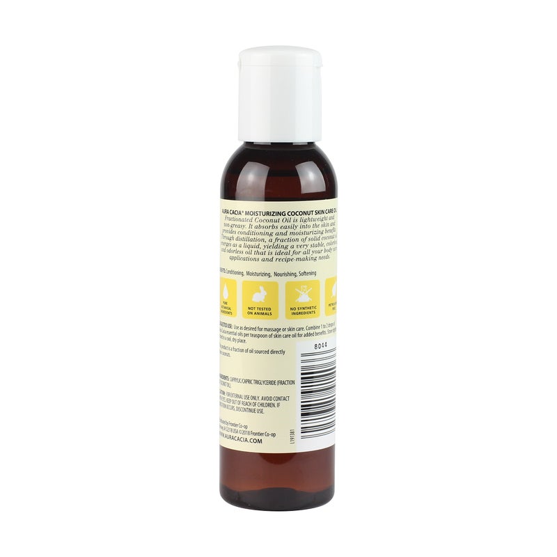 Aura Cacia Fractioned Coconut Oil Skin Care Oil, 4 Fl Oz - Image 1