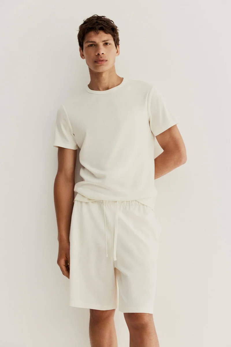 H&M Relaxed Fit Knee-length piqué shorts