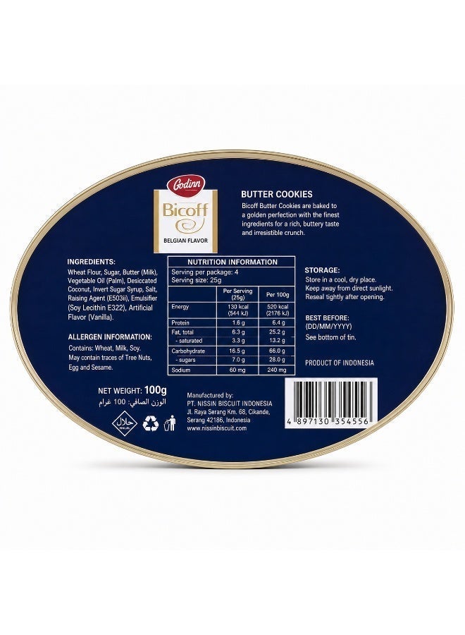 Godinn Bicoff Belgian Flavor Butter Cookies 100g - Image 2