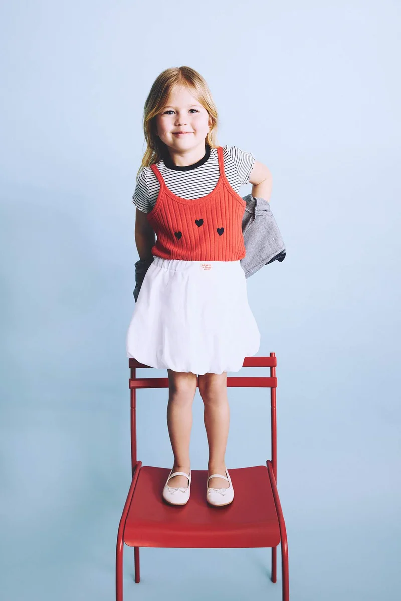 ديفاكتو Baby Girl Poplin Balloon Fit Basic Skirt