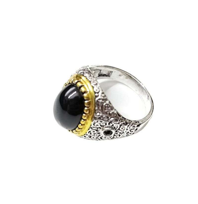 RUVEE Turkish Stainless Steel Religious Riverette Metallic Plated Rings for Men & Boys - Image 1
