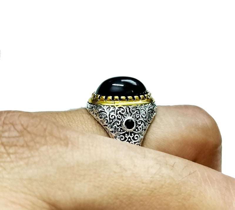 RUVEE Turkish Stainless Steel Religious Riverette Metallic Plated Rings for Men & Boys - Image 3