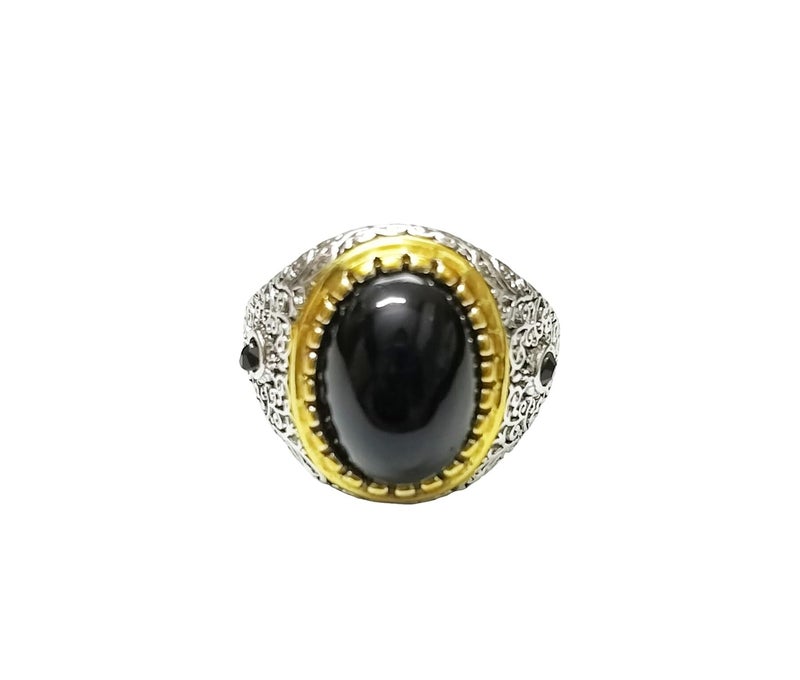RUVEE Turkish Stainless Steel Religious Riverette Metallic Plated Rings for Men & Boys - Image 2