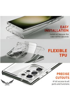 BORTONY Samsung Galaxy S24 Ultra Case 6.8 inch Soft Flexible TPU Shockproof Transparent Slim Fit Protective Back Cover for Samsung Galaxy S24 Ultra  - Image 4