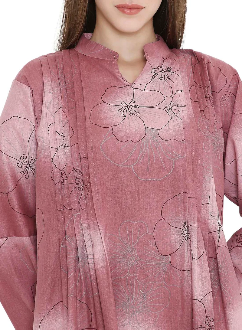 HANA & SARA UNIQUE PRINTED SHORT FARASHA MODEST WEAR ARABIC KAFTAN JALABIYA DRESS