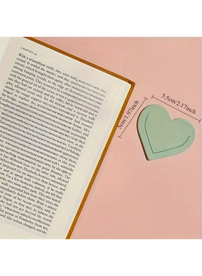 Purple Heart Shaped Bookmarks Double Sided Page Markers for Book Lovers - Image 2