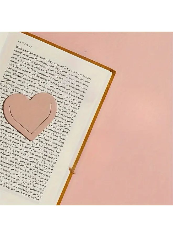 Purple Heart Shaped Bookmarks Double Sided Page Markers for Book Lovers - Image 3
