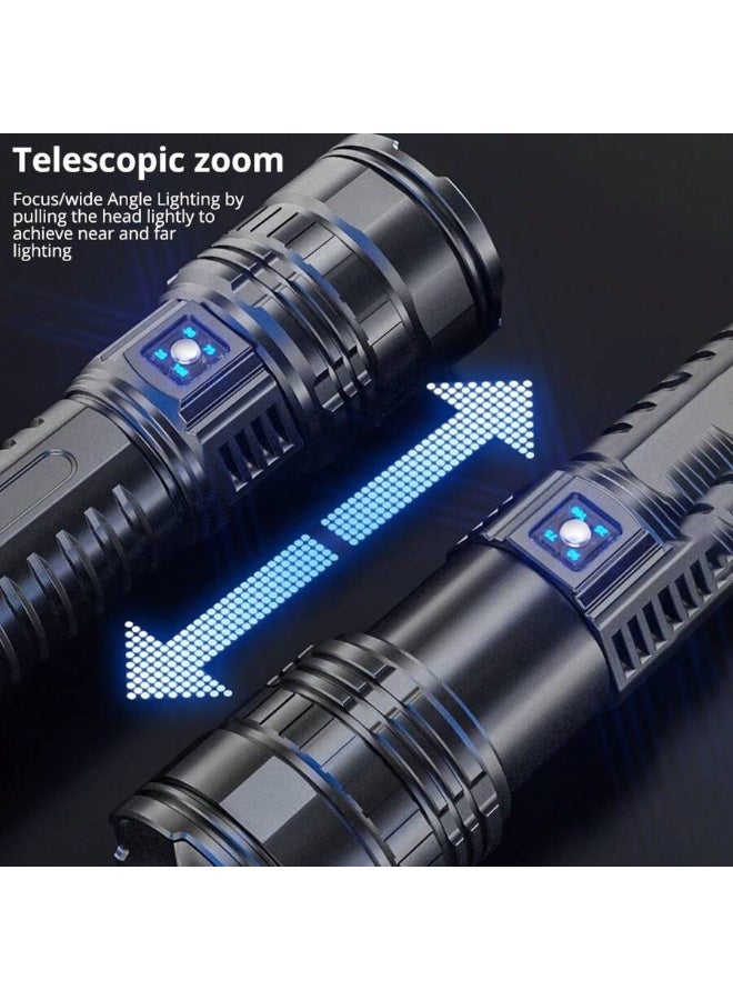 Relex Powerful Led Flashlights, Flashlight Lanterns,Tactical Flash Light, Built-in 15000Mah Battery Long Range Spotlights, Torch Emergency Light With COB Light - Image 2