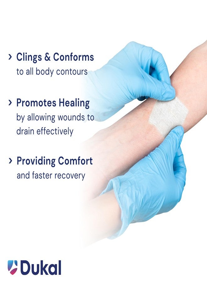 Dukal Oil Emulsion Dressing 3" x 3" - Pack of 50 Sterile Non-Adherent Wound Care Pads for Burns, Cuts, and Surgical Sites - Image 3